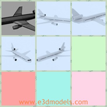 3d model the typical airplane - This is a 3d model of the typical airplane,which is large and made with high quality.The model is the earliest type of the company.
