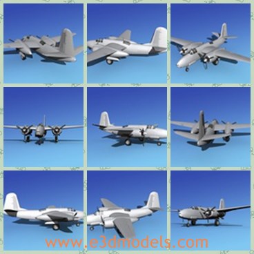 3d model the white airplane in Russia - THis is a 3d model of the white airplane in Russia,which is the most powerful weapon in the ww2.