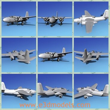 3d model the white plane - This is a 3d model of the white plane,which is made of good quality and firstly used in the USA.