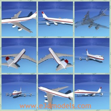 3d model the white plane - This is a 3d model of the white plane,which is large and made with high quality.The model is famous in the world.