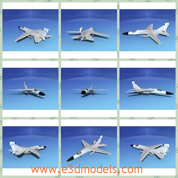 3d model the white plane - This is a 3d model of the white plane,which is modern and spacious.The model is the bomber and fighter in the army.
