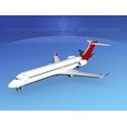 3d model the airplane Boeing 717