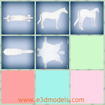 3d model of a horse - Here is a 3d model which is about a horse. This horse is very tall and has four long strong legs.