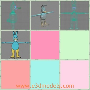 3d model the cartoon rabbit - This is a 3d model of the cartoon rabbit,which is small and lovely.The model is fantastic and popular among kids.