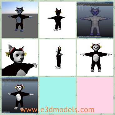 3d model the ding dong cat - This is a 3d model of the ding dong cat,which is standing on the ground and presented with a bell.