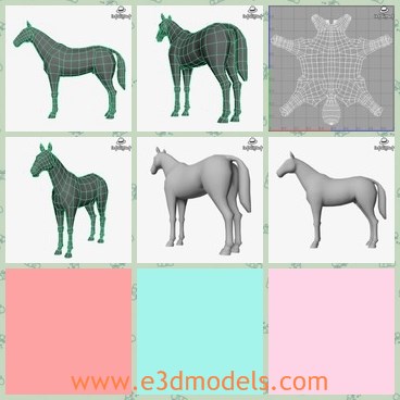 3d model the horse - This is a 3d model of the horse,which is tall and made with high quality.The horse is strong and can be used to deliver.