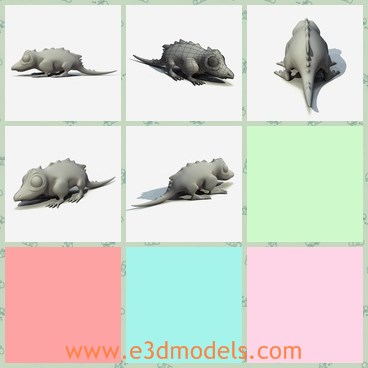 3d model the lizard - This is a 3d model of the lizard,which is 
small and made with plastic materials.