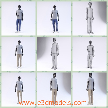 3d model the male in white - This is a 3d model of the male in white,which is the mannequin in the showroom and it is a set of the high quality models to add more details and realism to your projects.