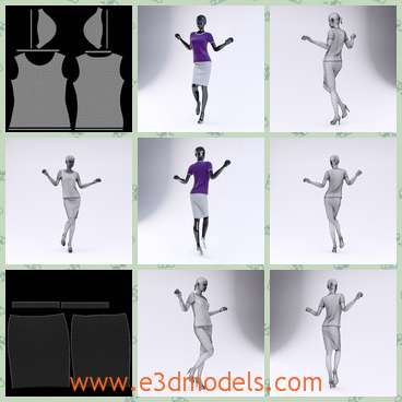3d model the show of the clothing - This is a 3d model of the show of the clothing,which is  a high quality model to add more details and realism to your projects.