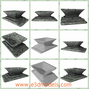 3d model an ancient monument with rocks - This is a 3d model of an ancient monument,which is made of rocks and the carving is obvious.The model is game ready and it can be used in games and even render scenes.