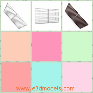 3d model fence made in wood - This is a 3d model of the fence made in wood,which is high and stable.The model is modern style and popular nowadays.