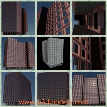 3d model modern office building - This is a 3d model of the modern office building,which is tall and made with special materials.
