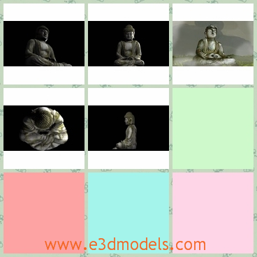 3d model of goutam buddha statue - There is a 3d model which is about a goutam buddha statue. This statue is very big and heavy and the buddha is very kind.