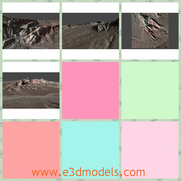 3d model of red rock canyon - This is a 3d model which shows us a grand sight of the red rock canyon. This canyon has a bare and rough gray surface.