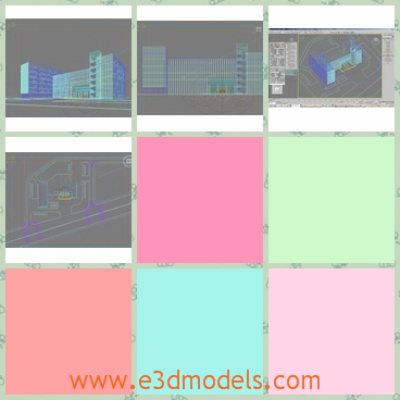 3d model of several office buildings - This 3d model is about several office buildings. These office buildings are very large and these buildings can be manipulated easily.