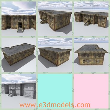 3d model the abandoned and old house - THis is a 3d model of the abandoned and old house,which is  suitable for use in games and real time applications.