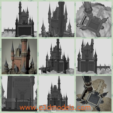 3d model the ancient castle - This is a 3d model of the ancient castle,which is built in ancient times and the tower is special and famous around the world.