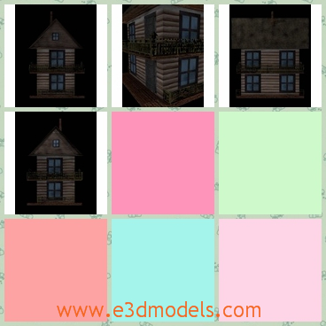 3d model the ancient house - This is a 3d model of the ancient house,which was made with bricks and tiles.The body is unique and attractive.