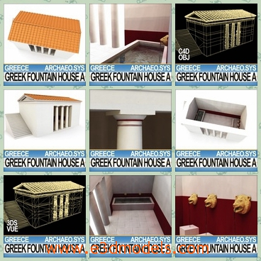 3d model the ancient house - This is a 3d model of the ancient house in Greek,which is the interior scene of the house and the body is great and glorious.