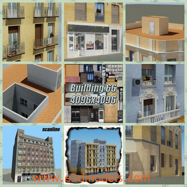3d model the apartments - This is a 3d model of the apartments,which includes the hotel,the shop,the office and the stores.