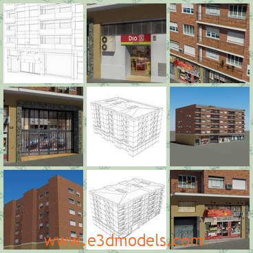 3d model the apartments in the block - This is a 3d model of the apartments in the block,which is rented for those who work around and who have little money.