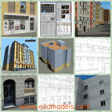 3d model the apartments within the building - This is a 3d model of the apartments within the building,which also includes the stores,shops and reading room.