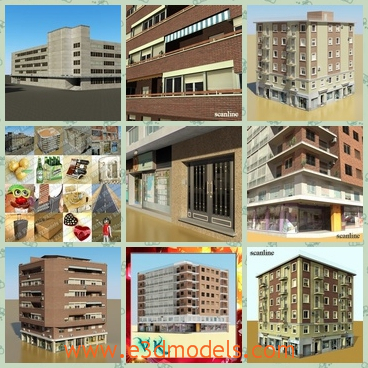 3d model the balcony of the buildings - This is a 3d model of the balcony of the buildings,which are outstanding at first sight.The model is has different rooms for different usages.