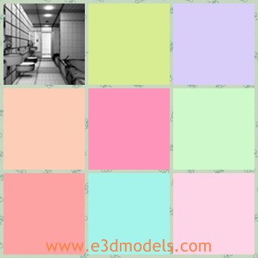 3d model the bathroom - This is a 3d model of the bathroom,which contains the sink,the mirror,the moderl lavatory and cabinet.