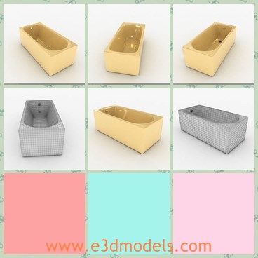 3d model the bathtub for baby - This is a 3d model about the bathtub for baby,which  will appear exactly the same as that in preview, you can download preview rar file to see the model in HD preview and in 360 degree turn.