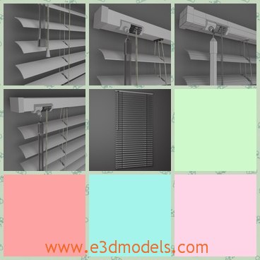 3d model the blinds of the window - This is a 3d model of the blinds of the window,which is common of the building nowadays.The model is made in high quality.