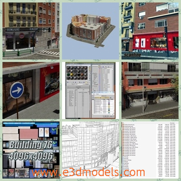 3d model the block and the road - This is a 3d model of the block and the road,which is modern and wide.The model is the scene of the urban areas and the city is district.