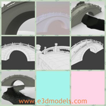 3d model the bridge - This is a 3d model of the bridge,which is made in the moon shape.The bridge is common in life.
