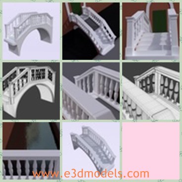 3d model the bridges - This is a 3d model of the bridges,which is built during the period of Renaissance.The porch is strong and elegant.