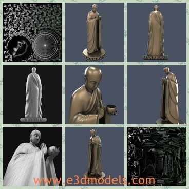 3d model the buddha statue - This is a 3d model of the Buddha statue,which is the famous sculpture in Asian countries.The model is tall and made as the god in people's heart.
