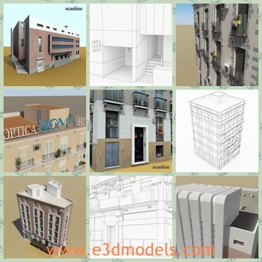 3d model the building - This is a 3d model of the building,which is mixed and modern.The building are built with bricks and steels.