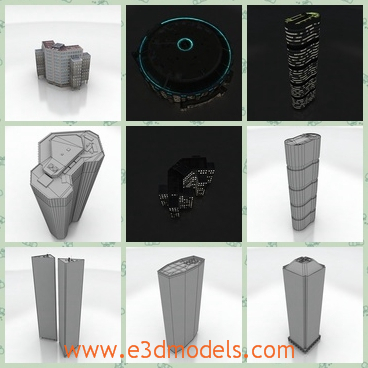 3d model the building - This is a 3d model of the building,which is the skyscraper of the city.The model is new and made in the urban areas.