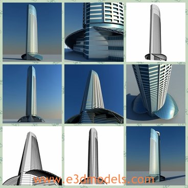 3d model the building as the landmark - This is a 3d model of the building in the cith,which is also the landmark of the city.The model is made with high quality and special materials.