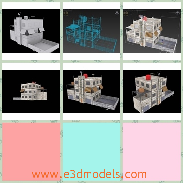 3d model the building – condo - This is a 3d model of the building,which can be considered as the condo.The model is three-layered and the building is great.