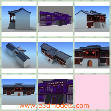 3d model the building in China - This is a 3d model of the building in China,which exists in the eastern part of the China and the houses are special and charming.