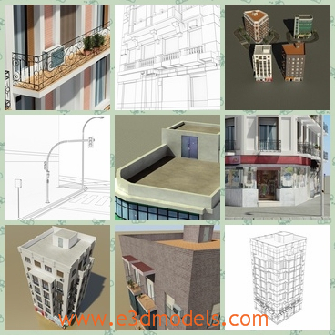 3d model the building with balconies - This is a 3d model of the buidling with balconies,which are created by a famous creator and the building is outstanding.