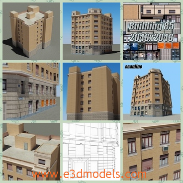 3d model the building with stores - This is a 3d model of the building with stores,which are stable and popular for yound people.The stores are in the first floor of the building.