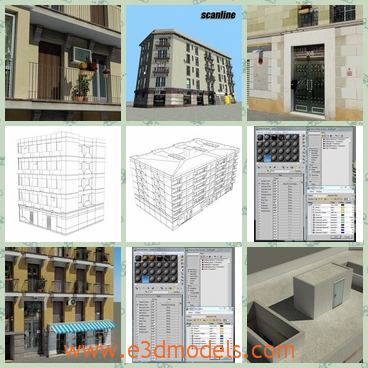 3d model the building with the shops - This is a 3d model of the building with the shops,which is fine and marvellous to see.The model has the commercial zones,too.
