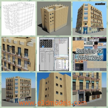 3d model the buildings - This is a 3d model of the buildings,which are made in high quality and the shops and commercial zones are near to the building.
