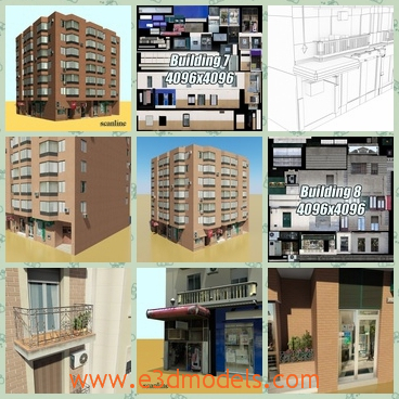 3d model the buildings for renting - This is a 3d model of the buildings for renting,which have stores and game-rooms downstairs.