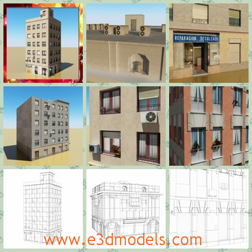 3d model the buildings with detailed interior arra - This is a 3d model of the buildings with detailed interior arrangements,which includes shops,offices,apartments and the hotels.