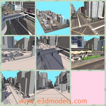 3d model the builing in the city - This is a 3d model of the building in the city,which are high and in high quality.