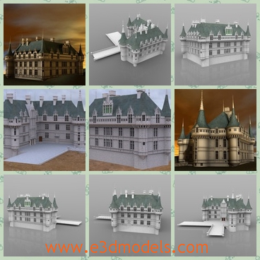 3d model the castle in ancient time - This is a 3d model of the ancient castle,which was built from 1518 to 1527, one of the earliest French Renaissance chateaux.