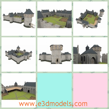 3d model the castle in the ancient time - This is a 3d model of the castle in the ancient times,which is the gothic style and made in high quality.