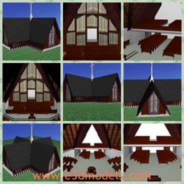 3d model the church - This is a 3d model of the church,which is made with transparent windows and the glass is fine and popular.
