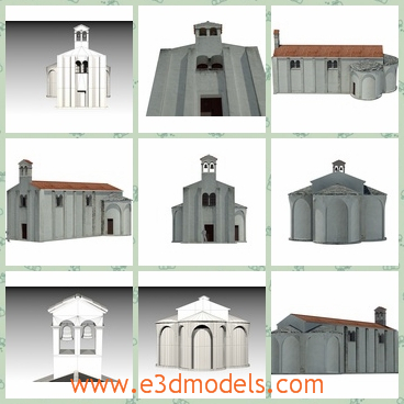 3d model the church in white - This is a 3d model of the church in white,which is high and glorious.The model is the cathedral from the 6th century.